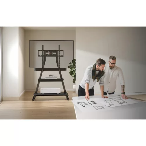 Perlegear 43-80" TV Állvány PGFS08-US gurulós-5906168438028 8 kép