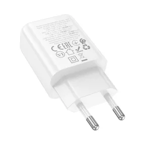 HOCO fali töltő USB A + Type C PD QC3.0 3A 30W N63 fehér-6942007648806 2 kép