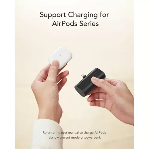 Powerbank Veger W0556P 5000mAh 20W 3A PD QC3.0 Lightning - fekete-6970453555058 4 kép