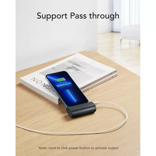 Powerbank Veger W0556P 5000mAh 20W 3A PD QC3.0 Lightning - fekete-6970453555058 7 kép