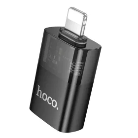 HOCO adapter OTG Lightning (férfi) - USB A (női) UA36 fekete átlát-6942007647151 1 kép