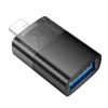 HOCO adapter OTG Lightning (férfi) - USB A (női) UA36 fekete átlát-6942007647151 3 kép