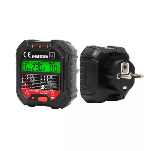 Home SMATESTER konnektor teszter, LED visszajelzők, Voltmérő, L-N, -5999084964221 3 kép