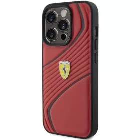 Ferrari Twist Fém Logós tok iPhone 15 Pro - piros-3666339170974 2 kép