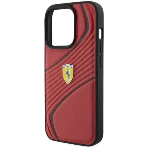 Ferrari Twist Fém Logós tok iPhone 15 Pro - piros-3666339170974 6 kép