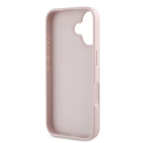  iPhone 16 Pink Guess PU Grained 4G Metal Logo tok-3666339424824 6 kép