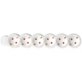 Home NV 6-5/WH/1,5 hálózati elosztó, 5 m, H05VV-F 3G1,5 mm2 kábel,-5999084948634 1 kép