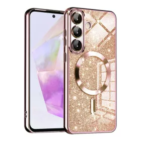    Samsung Galaxy A36 5G / A56 5G rózsaarany Techsuit Luxuscsillogású MagSafe tok