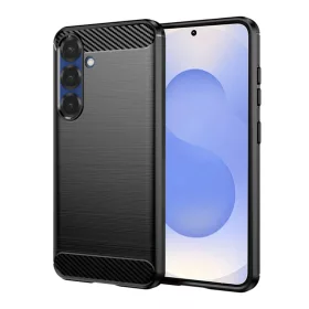  Samsung Galaxy S25 Fekete Techsuit Karbon szilikon tok-5949419255371 1 kép