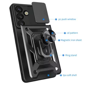  Samsung Galaxy S25 Fekete Techsuit CamShield Sorozat tok-5949419255197 2 kép