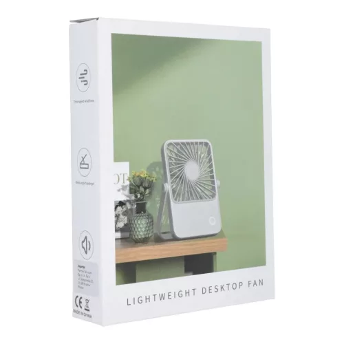 Asztali ventilátor állítható állvánnyal HX-122 fehér-5903396367328 2 kép