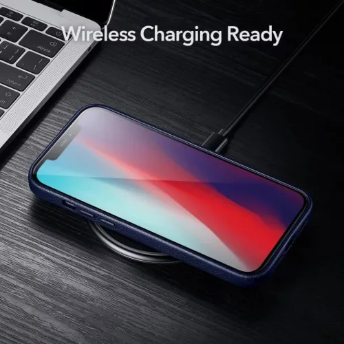  iPhone 12 Pro MAX kék ESR Metro bőr tok-4894240122457 2 kép