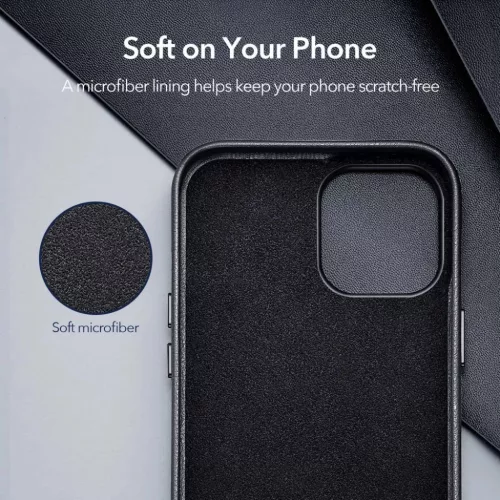  iPhone 12 Pro MAX kék ESR Metro bőr tok-4894240122457 6 kép