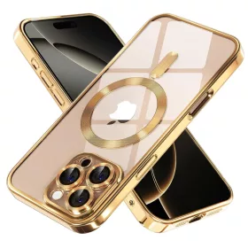    Techsuit - Luxus Kristály MagSafe - iPhone 16 Pro Max - Arany tok