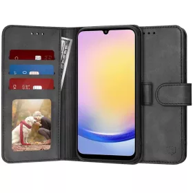  Samsung Galaxy A25 5G fekete Techsuit határidőnapló tok