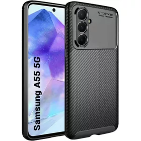  Techsuit - CarbonFiber - Samsung Galaxy A55 5G - Fekete tok