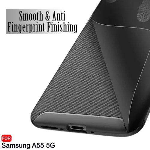  Techsuit - CarbonFiber - Samsung Galaxy A55 5G - Fekete tok-5949419161412 6 kép