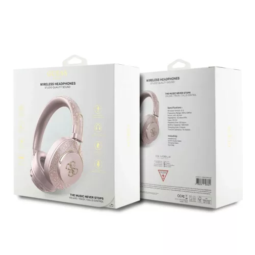 Guess PU 4G Metal Logo ENC Vezeték nélküli Fejhallgató Rózsaszín-3666339397364 4 kép