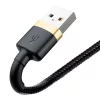 Baseus Cafule Nylon harisnyázott USB/Lightning kábel QC3.0 2A 3m fek-6953156296329 2 kép