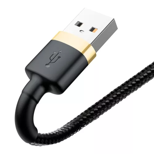 Baseus Cafule Nylon harisnyázott USB/Lightning kábel QC3.0 2A 3m fek-6953156296329 2 kép