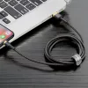 Baseus Cafule Nylon harisnyázott USB/Lightning kábel QC3.0 2A 3m fek-6953156296329 7 kép