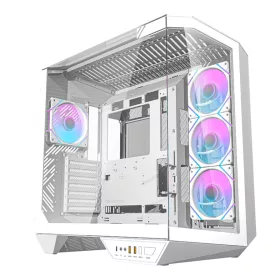   Darkflash DY470 számítógép ház (fehér) + 4 ventilátor + GPU tartó