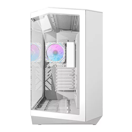Darkflash DY470 számítógép ház (fehér) + 4 ventilátor + GPU tar-4711527002670 4 kép