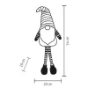 Home KDD 54 manó dekoráció, 3 db villogó LED, szövet, plüss-5999084945893 7 kép