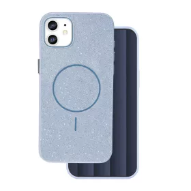 Glitter Vékony Mágneses tok iPhone 12 / 12 Pro 6,1" kék-5906961982117 1 kép