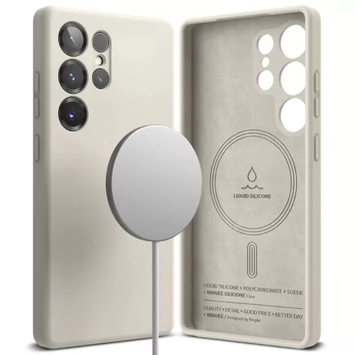  Ringke - Szilikon Mágneses MagSafe - Samsung Galaxy S25 Ultra - Kős-8800274969308 4 kép