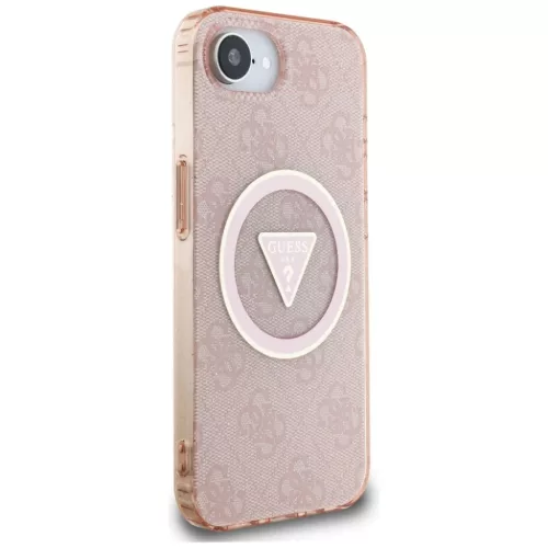  iPhone 16e/17e Pink Original Case GUESS IML Metal Glitter 4G Circle T-3666339454128 4 kép