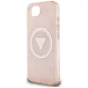  iPhone 16e/17e Pink Original Case GUESS IML Metal Glitter 4G Circle T-3666339454128 6 kép