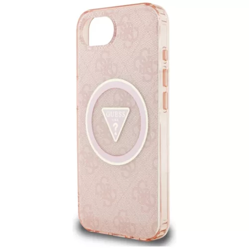  iPhone 16e/17e Pink Original Case GUESS IML Metal Glitter 4G Circle T-3666339454128 6 kép