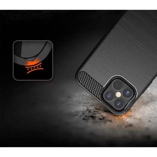 iPhone 12 Pro MAX Szénszál mintájú TPU tok kék-9111201909168 7 kép