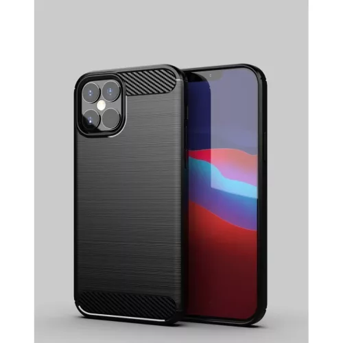 iPhone 12 Pro MAX Szénszál mintájú TPU tok kék-9111201909168 8 kép