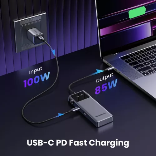  Ugreen - Docking Station Uno 6 az 1-ben CM888 (35998) - LED kijelző,-6941876239986 7 kép