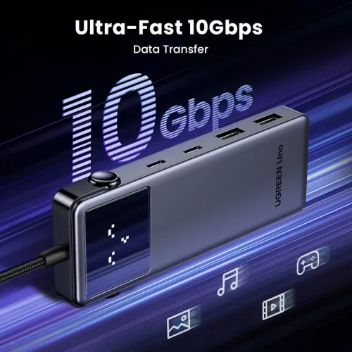  Ugreen - Docking Station Uno 6 az 1-ben CM888 (35998) - LED kijelző,-6941876239986 8 kép