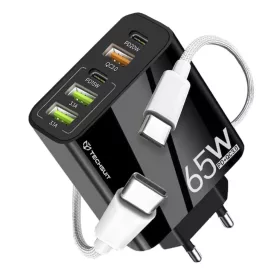 Techsuit - Prémium fali töltő PentaXPower (CHC2) - 3x USB QC 3.0, 2-5949419284111 1 kép