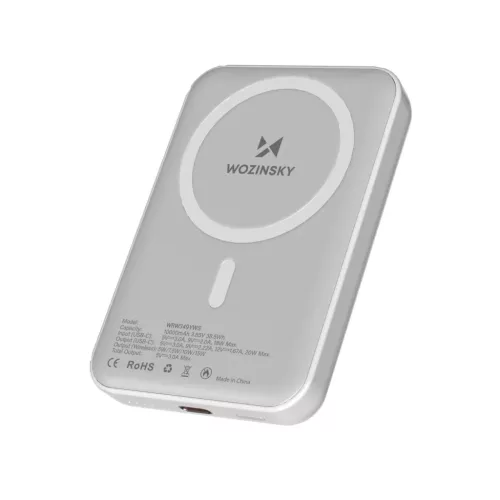 Wozinsky WRW349YWS 10,000 mAh magsafe Power Bank - Fehér-5907769366093 2 kép