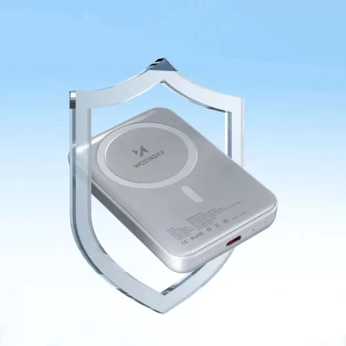 Wozinsky WRW349YWS 10,000 mAh magsafe Power Bank - Fehér-5907769366093 4 kép