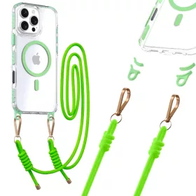  iPhone 13/14 Zöld Tel Protect Strap Clear tok-5900217468844 1 kép