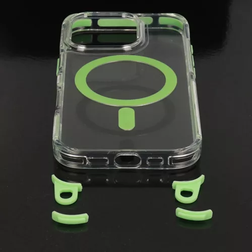  iPhone 13/14 Zöld Tel Protect Strap Clear tok-5900217468844 3 kép