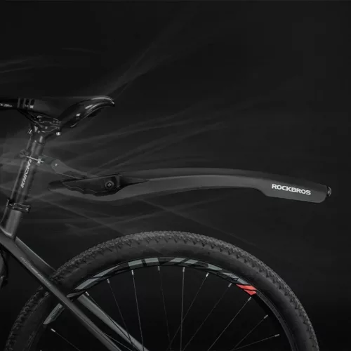 Rockbros DNB8001 sárvédő piros LED lámpával - fekete-5907769314377 6 kép