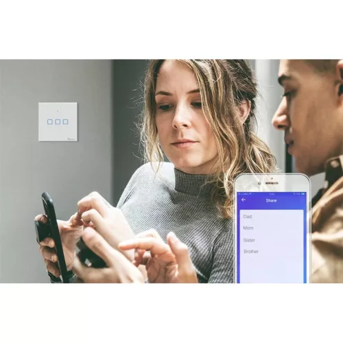 Sonoff T3EU2C-TX két csatornás érintős okos otthon Wi-Fi kapcsoló-6920075727616 8 kép