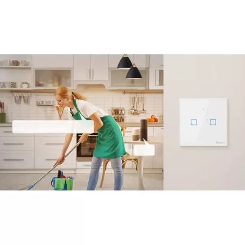 Sonoff T3EU2C-TX két csatornás érintős okos otthon Wi-Fi kapcsoló-6920075727616 10 kép
