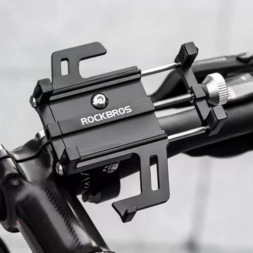 Rockbros 699-BK Aluminum Alloy Bicycle Phone Holder - Black-5907769313943 3 kép