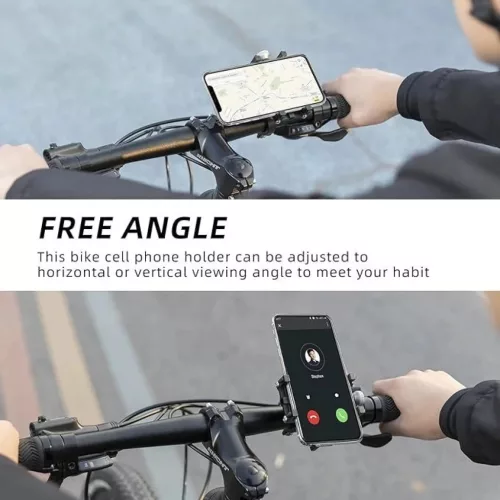 Rockbros 699-BK Aluminum Alloy Bicycle Phone Holder - Black-5907769313943 8 kép