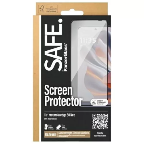 SAFE by PanzerGlass Ultra-Wide Fit Edzett Üveg Motorola Edge 50 Neo �-5715685012945 4 kép