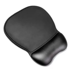   Ergonomikus egérpad és csuklótámasz gél Eco bőr nagy csúszásmentes - Fekete