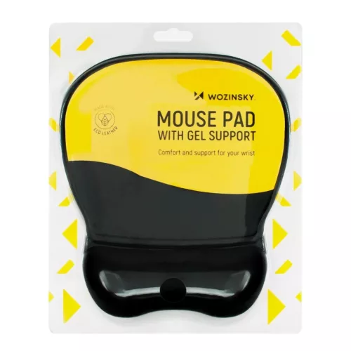 Ergonomikus egérpad és csuklótámasz gél Eco bőr nagy csúszásme-5907769367540 5 kép